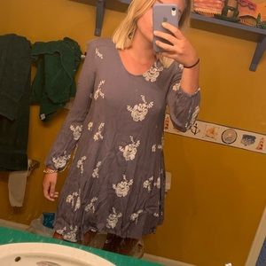 Flowy flower mini dress